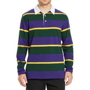 Camiseta de Rugby Personalizada al por Mayor, de Manga Larga, Informal, Sólida, Transpirable, Teñida, para Fanáticos del Rugby - Product Image 6