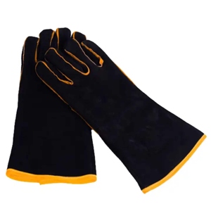 Guantes de Soldador de Cuero Vacuno Reforzado, Protección Industrial de Seguridad Laboral, Resistentes al Fuego, Duraderos, Anti-Calor y Chispas - Product Image 1