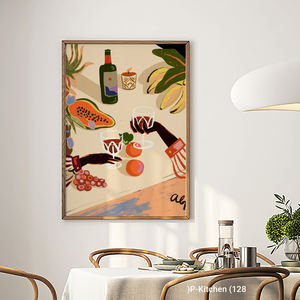 Decoración Festiva para Pared, Ilustración de Cena Compartida, Decoración Moderna para Cocina - Product Image 2