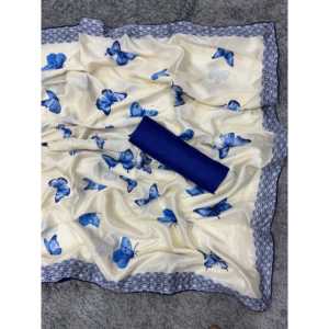 Magnifique saree de fête avec un imprimé époustouflant pour les occasions festives - Product Image 3