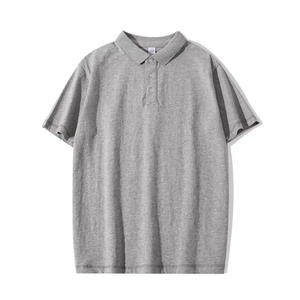 เสื้อโปโลผู้ชายลายเรียบ ผ้าถักนิตติ้ง 100% ผ้าฝ้าย ปักลายพิมพ์ลายฤดูใบไม้ร่วง ติดกระดุม - Product Image 6