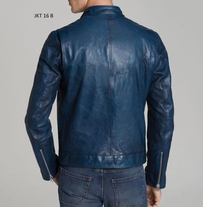 New Design Comfortable Best Selling Men's Fashion Leather <b>Jacket</b> New Design Blue Leather for Winter Winter <b>Jacket</b> For Men - Product Image 2