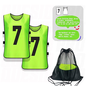 Maillots d'entraînement Scrimmage pour sports d'équipe, dossards de football numérotés pour adultes et jeunes, maillots d'entraînement respirants et légers - Product Image 2