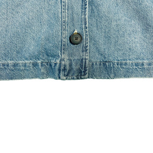 Veste en jean décontractée pour femmes de qualité supérieure, coupe courte, séchage rapide, respirante, fermeture à boutons surdimensionnée - Product Image 4