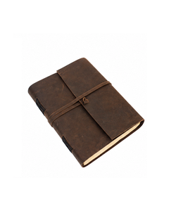 Classic B5 Size Brown Soft Cover <b>Leather</b> Journal with Thread and Strip Lock Closure Customizable for Business and Office Use - Product Image 6
