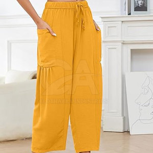 Women Formal Casual <b>Summer</b> <b>Pants</b> Breathable Casual Trousers Fashionable Women <b>Summer</b> Trousers Elastic Waist Wide Leg <b>Pants</b> - Product Image 2