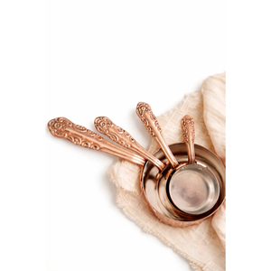 Copper Material Decorative Kitchenware <b>Measuring</b> Cups And Set With Unique Design Handle Cutlery <b>Spoon</b> From Indian Manufacturer - Product Image 6