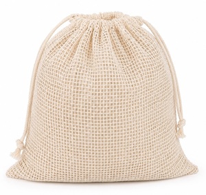 Natural Cotton Mesh Bags Organic Cotton Mesh Bag Mesh Food Packing Bags Custom Label Logo Printed Natural Cotton Mesh Soap Bags - Product Image 6
