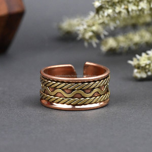 Anillo Magnético de Cobre Pulido para la Salud de las Articulaciones y Alivio del Dolor, Tamaño Ajustable, Accesorio Unisex de Curación Terapéutica - Product Image 4