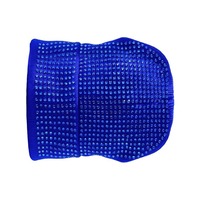 Bonnet en tricot bleu avec décoration en strass, style décontracté unisexe pour l'hiver