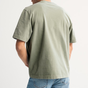 Camiseta informal de uso diario con lavado ácido para hombre, cuello redondo, manga corta, 100% algodón, fabricante de camisetas con lavado ácido en Pakistán - Product Image 6