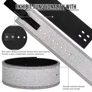 Ceinture de musculation en cuir véritable, imperméable, respirante, légère, réglable, robuste et polyvalente - Product Image 4