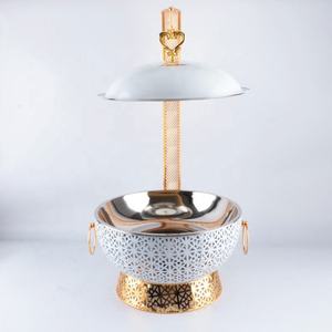 ถาดอุ่นอาหารบุฟเฟ่ต์พรีเมียมสีเงินทอง ถาดสแตนเลสสำหรับโรงแรม ร้านอาหาร งานแต่งงาน งานเลี้ยงฉลอง - Product Image 5