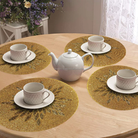 Nouveauté : Sets de table ronds écologiques, résistants à la chaleur, modernes et multicolores, pour tables de salle à manger et de mariage