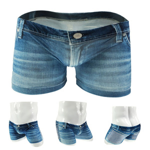 Mid Waist Denim <b>Shorts</b> Light Wash Straight Leg 100 Cotton <b>Woven</b> Casual Summer Style Button Closure - Product Image 3