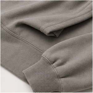 Sweat à capuche homme gris chaud personnalisable, coupe décontractée, sans cordon de serrage, devant uni, en molleton brossé mélange modal MHOOD-0036 - Product Image 6