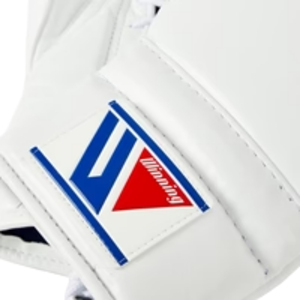 Winning BOXING Gloves 14oz 16oz White Customizable Kick Boxing Training Glove Lace-up Hook & Loop strap Genuine Leather - Product Image 3