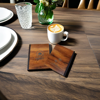 Produit en bois durable de haute qualité élégant support de menu en cuir PU pour hôtels restaurants bars et vignobles