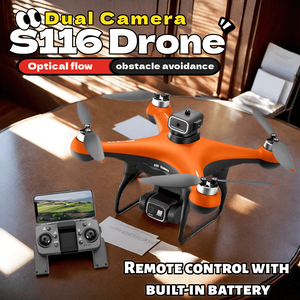 Drone S116 Arancione per Principianti con 2 Batterie Elettriche Regolabili, Luce Notturna a LED a 90 Gradi e Fotocamera Integrata - Product Image 6