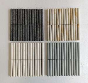 Mosaïque murale en pierre traditionnelle en zéolite verte cannelée effet vague océanique, personnalisable, durable, facile à installer, pour hôtels - Product Image 4