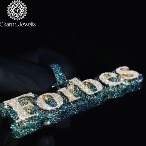 จี้ Charm_Jewells เงินแท้ 925 ประดับเพชรโมอิสซาไนต์ รูปตัวอักษร Forbes ชุบทอง 18K ฝังเพชรแบบไมโคร สไตล์ฮิปฮอป สำหรับทุกเพศ ใส่ได้ทุกวัน - Product Image 2