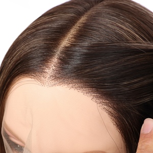 Peluca de Cabello Virgen Chino de Alta Calidad de 20 Pulgadas de Largo con Frente de Encaje Transparente, Peluca Teñida sin Pegamento para Mujer - Product Image 6