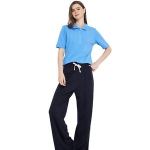 Premium <b>Ladies</b> for <b>Polo</b> <b>Shirt</b> Casual Solid Anti-Wrinkle Short Sleeve Lightweight Cotton Polyester Blend Wholesale Everyday Use - Product Image 5