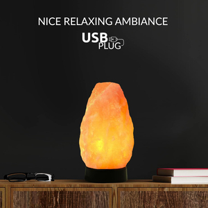 Lámpara de Sal del Himalaya Natural de la Mejor Calidad, Forma de Roca Natural, Iluminación Cálida Ambiental, Decoración para el Hogar, Inspirada en Feng Shui, Lámpara de Mesa - Product Image 2