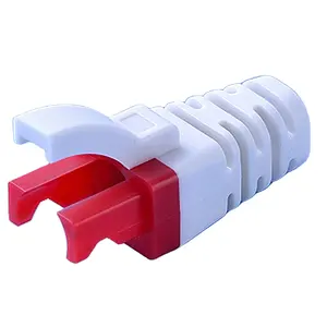 Soft Plastic Boot RJ45 Color Coded Cable Connector Plug Cover for Cat6 Cat5e Ethernet LAN Cable Connector