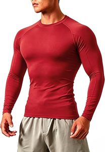 Men's Slim Fit Compression Long Sleeve Performance Shirt Premium Quick Dry Eco-Friendly Spandex/Polyester Base <b>Layer</b> <b>Top</b> - Product Image 4