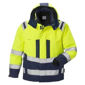 Men's <b>Winter</b> <b>Waterproof</b> Security Work <b>Jacket</b> Reflective Coat for Workers in Mechanic Safety <b>Jacket</b> - Product Image 5