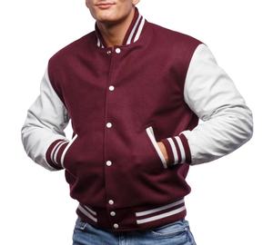 Veste varsity en laine coupe-vent pour homme, hiver, boutons décoratifs sur le devant, broderie de logo personnalisée, grandes tailles - Product Image 4