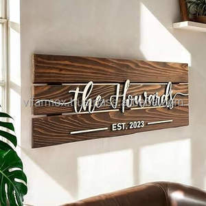 Manufacturer VIFARMEX/OEM Natural Wood <b>Decorative</b> Objects Wall Sign <b>Decor</b> Handmade Home Rustic Art Ornaments Home <b>Decor</b> - Product Image 4
