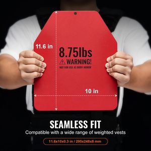 Piastra Ponderata in Acciaio Premium da 8,75 LB, Sagomata Ergonomicamente, Stile Tattico, per Gilet Ponderato, per WOD e Peso Aggiuntivo per l'Allenamento - Product Image 3