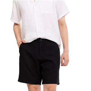 ODM/OEM Men's Formal Satin <b>Shorts</b> Mid Waist Woven <b>Zipper</b> Fly Custom Print Vintage Decoration Waterproof Quick Dry 100% Polyester - Product Image 3