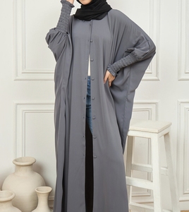 Wholesale Women Abaya <b>Kaftan</b> Dress Handmade Turkish Floor Length Long Sleeve Soft Breathable Polyester Ramadan Prayer Applique - Product Image 1