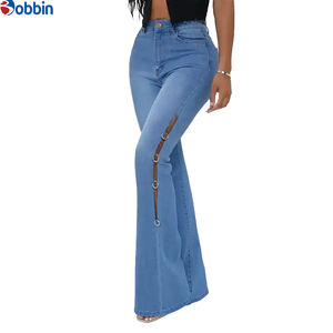 Nouvelle Arrivée Jean Évasé Taille Haute Femme en Denim Bleu Coupe Bootcut Pantalon Évasé Tendance Jean Skinny Femme Jean en Denim pour Femme - Product Image 2