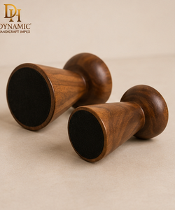 Handmade Wooden Tealight Candle Holder Set of 2 Rustic Pedestal Candle Stands for Home Wedding Table Decor - Product Image 2