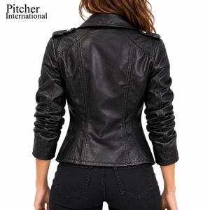 Fabricant de vestes en cuir pour femmes pour les détaillants américains, fournisseur de collections saisonnières de vestes en cuir pour femmes, OEM - Product Image 4