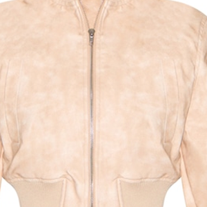 Chaqueta Bomber Reversible Impermeable con Cuello en V, Hombros Acolchados, de Seda/Algodón Lavado a la Piedra, con Cierre Frontal, Estilo Urbano y Vanguardista - Product Image 3