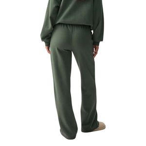 Pantalones de chándal anchos de cintura alta para mujer, informales, de algodón suave, holgados, tipo jogger, venta al por mayor OEM - Product Image 2