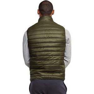 Gilet matelassé vert olive pour homme, col montant, fermeture éclair, coupe-vent, vêtement d'extérieur décontracté, couleur unie, coupe classique - Product Image 4