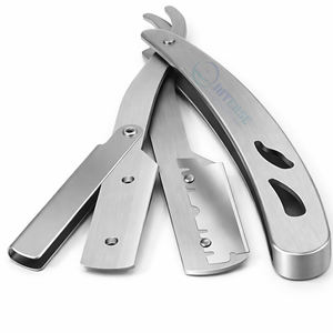 มีดโกนสแตนเลสคุณภาพสูงสำหรับผู้ชาย พร้อมใบมีดสองคม 10 ใบ - Product Image 1