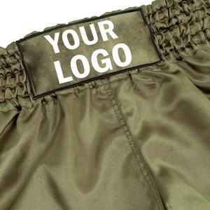 High-Waist MMA Gym Boxing Shorts For Men and Women Wholesale Price Green-Color Spandex-Polyester Boxing Shorts - Product Image 4