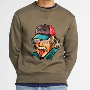 Sweat-shirt à col rond pour homme, imprimé dessin animé Einstein, coupe régulière, pull décontracté, vêtements d'automne - Product Image 1