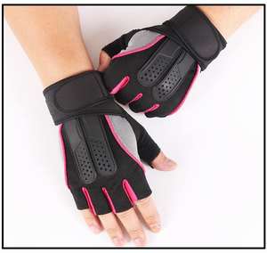 Guantes de Verano de Medio Dedo con Pantalla Táctil, de Cuero, con Protección Rígida en los Nudillos, Transpirables y Anti-Impacto para Ciclismo, Fitness y Deportes al Aire Libre - Product Image 4