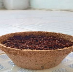Panier de plantation en fibre de coco naturelle pour la décoration florale, pot en fibre de coco pour balcon, jardin d'herbes aromatiques - Product Image 2
