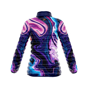 Veste matelassée à fermeture éclair pour femme, design personnalisé sublimé W4G, automne-hiver, toile imperméable, coupe-vent, respirante - Product Image 5