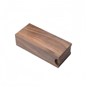 Boîte à tiroir coulissant en bois massif sur mesure avec finition en bois naturel pour l'emballage de produits haut de gamme - Product Image 5