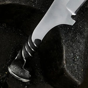 Couteau de cuisine Burraq artisanal en acier carbone forgé, style médiéval antique - Lame multifonctionnelle non réglable, idéal pour le bricolage (DIY) et les cadeaux (OEM) - Product Image 4